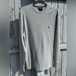 Polo Ralph Lauren Long Sleeve Shirt XL Men’s X-Large Thermal Gray Waffle Knit